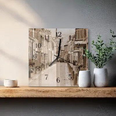 Relógio quadrado Beco Sépia