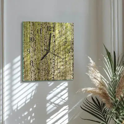 Relógio de parede Floresta de bétulas