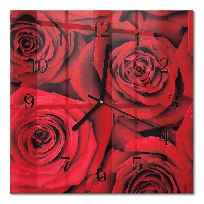 Relógio quadrado Rosas