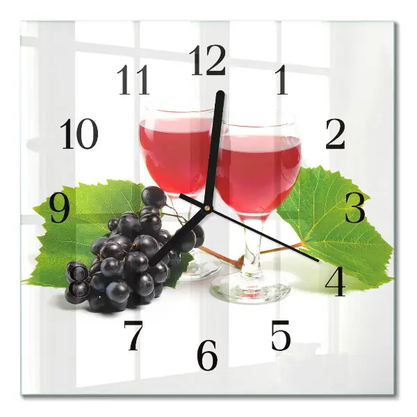 Relógio de vidro Uvas para vinho