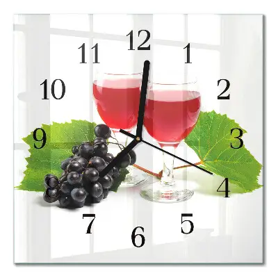 Relógio de vidro Uvas para vinho