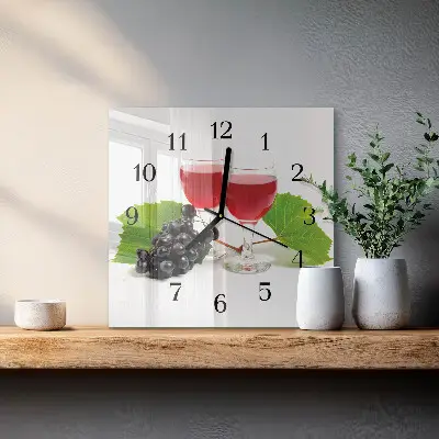 Relógio de vidro Uvas para vinho