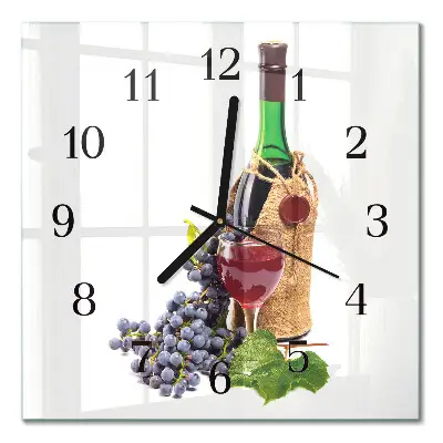 Relógio de parede quadrado Uvas para vinho