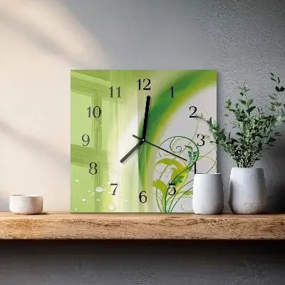 Relógio de vidro Planta modelo