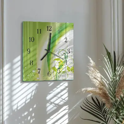 Relógio de vidro Planta modelo