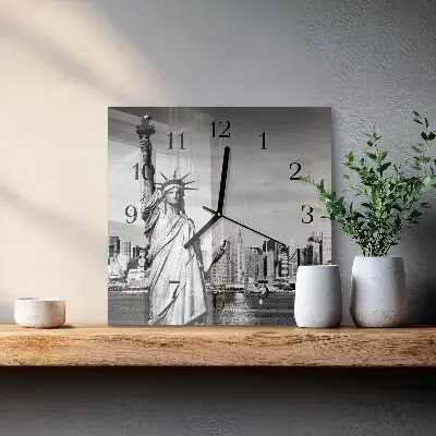 Relógio de parede quadrado Estátua da Liberdade