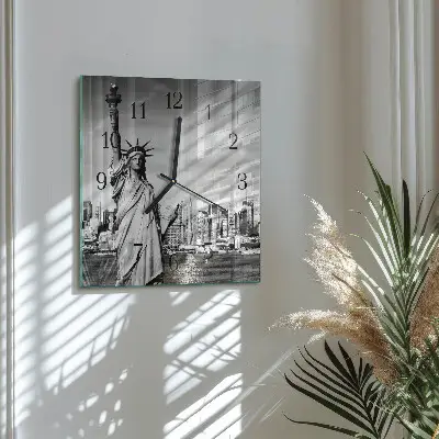Relógio de parede quadrado Estátua da Liberdade