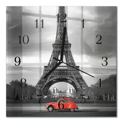 Relógio de parede carro Torre Eiffel