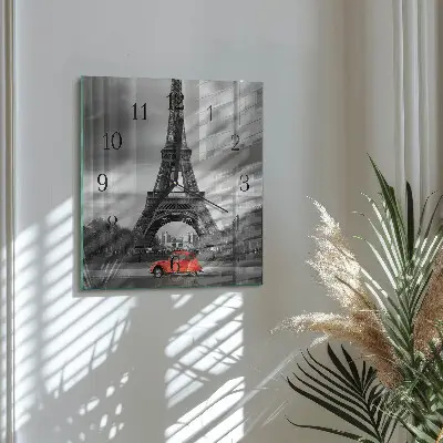 Relógio de parede carro Torre Eiffel