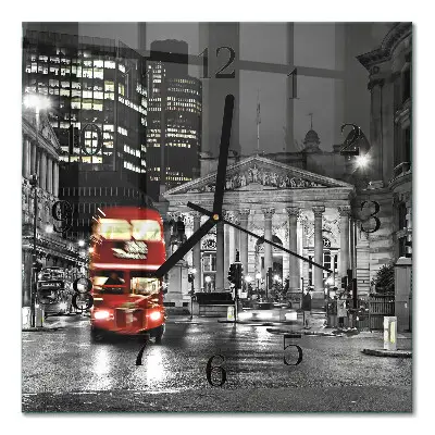 Relógio de parede quadrado ônibus de Londres