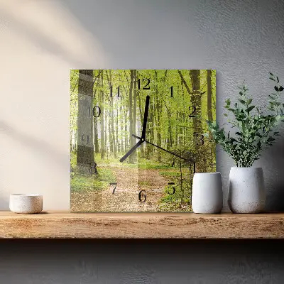 Relógio quadrado Floresta