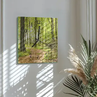 Relógio quadrado Floresta