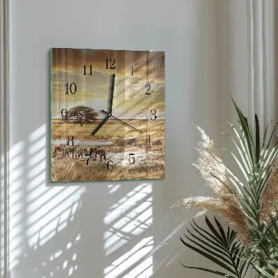 Relógio de vidro Zebras