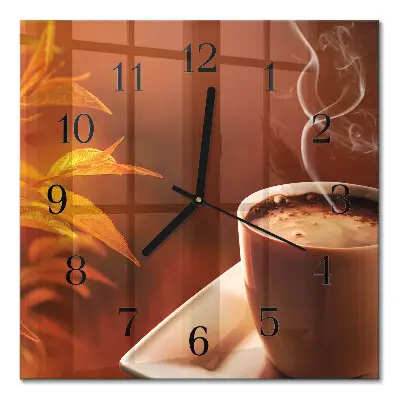 Relógio quadrado Café