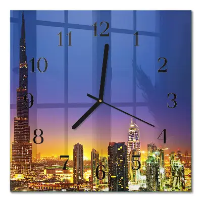Relógio quadrado Horizonte de Dubai