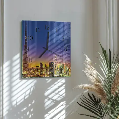 Relógio quadrado Horizonte de Dubai