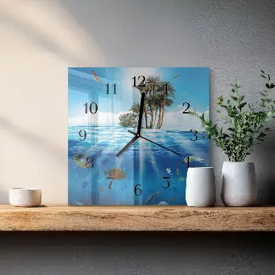 Relógio de vidro Ilha dos Peixes