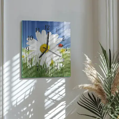 Relógio de vidro A Flor e a Joaninha