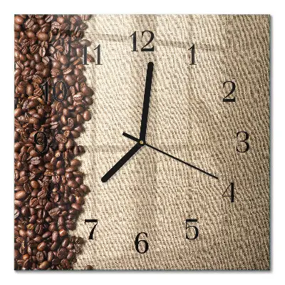 Relógio quadrado Grãos de café