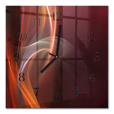 Relógio de vidro Linhas abstratas