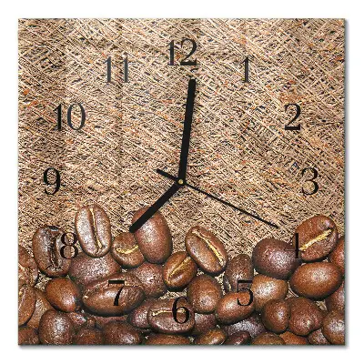 Relógio quadrado Grãos de café