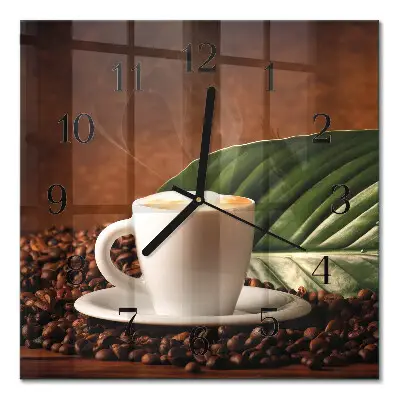 Relógio de parede Uma xícara de café
