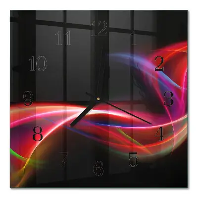 Relógio de vidro Linhas abstratas