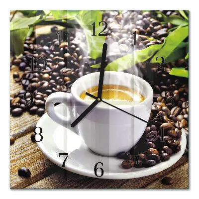 Relógio de parede Uma xícara de café