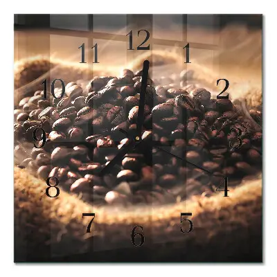 Relógio quadrado Grãos de café