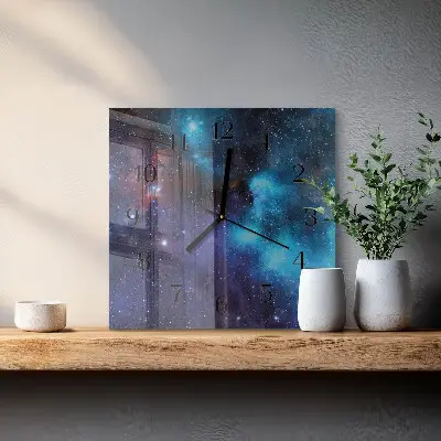 Relógio de vidro Céu estrelado