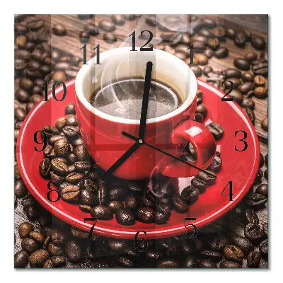 Relógio de parede Uma xícara de café