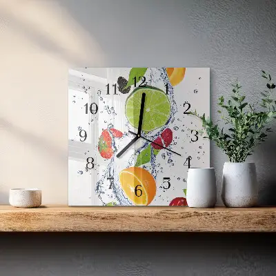 Relógio de parede quadrado Fruta limão