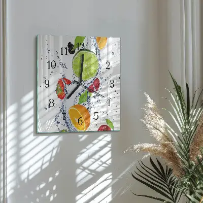 Relógio de parede quadrado Fruta limão