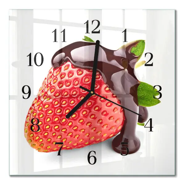 Relógio de vidro Chocolate com morango