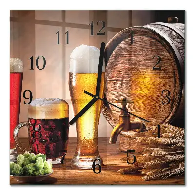 Relógio de vidro Um barril de cerveja