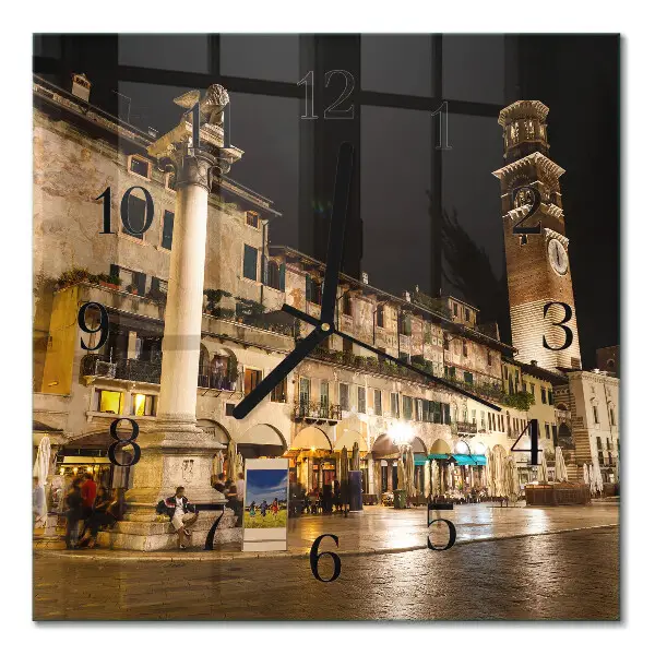 Relógio quadrado Cidade noturna