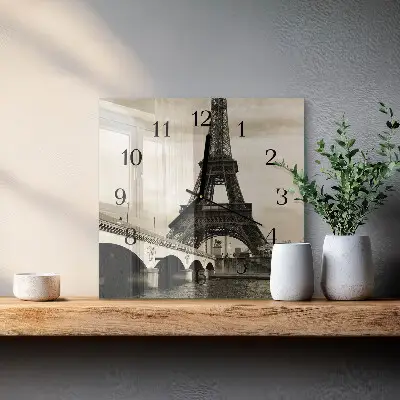Relógio de parede quadrado Paris