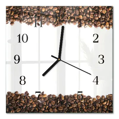 Relógio quadrado Grãos de café