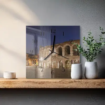 Relógio de parede quadrado Luz noturna