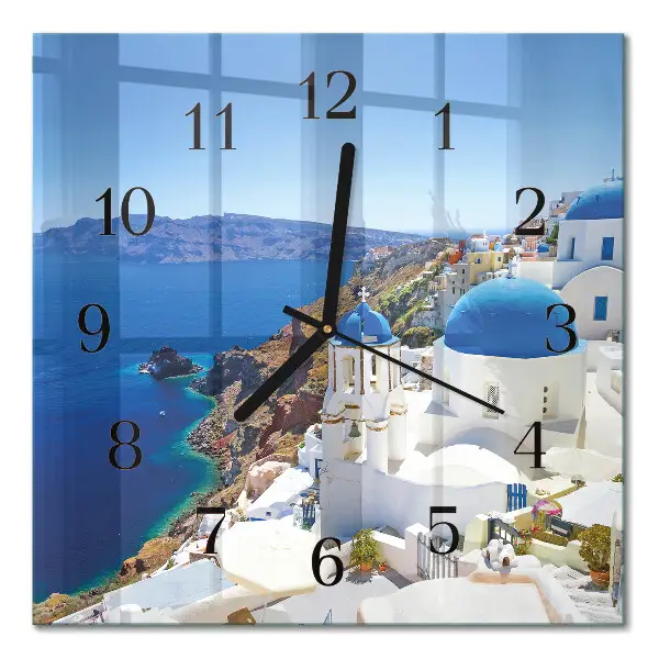Relógio de vidro Santorini