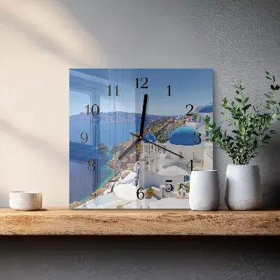 Relógio de vidro Santorini