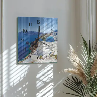 Relógio de vidro Santorini