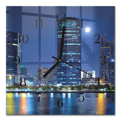 Relógio de vidro Cidade noturna
