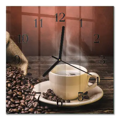 Relógio de parede quadrado Café