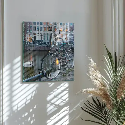 Relógio de parede quadrado Bicicleta