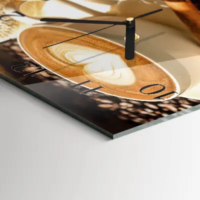 Relógio de vidro Coração de café