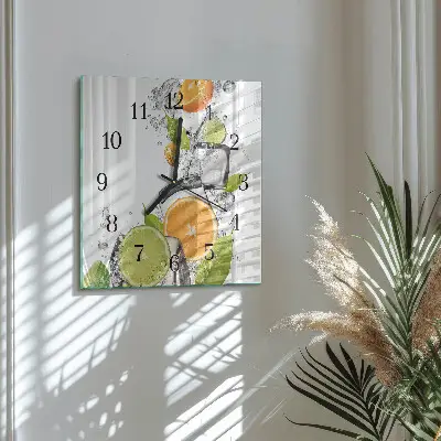 Relógio de vidro Frutas cítricas