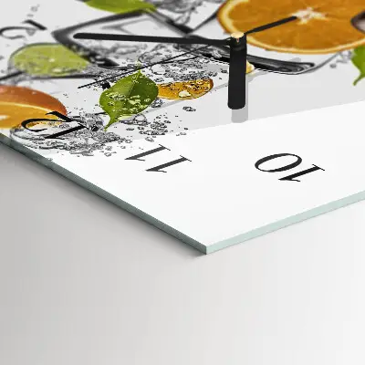 Relógio de vidro Frutas cítricas