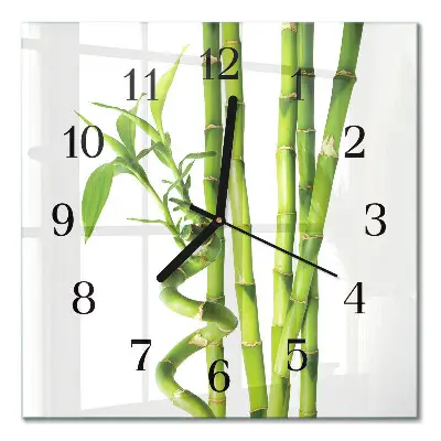 Relógio de vidro Bambu
