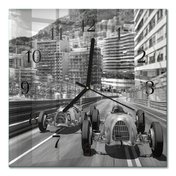 Relógio quadrado carro de corrida